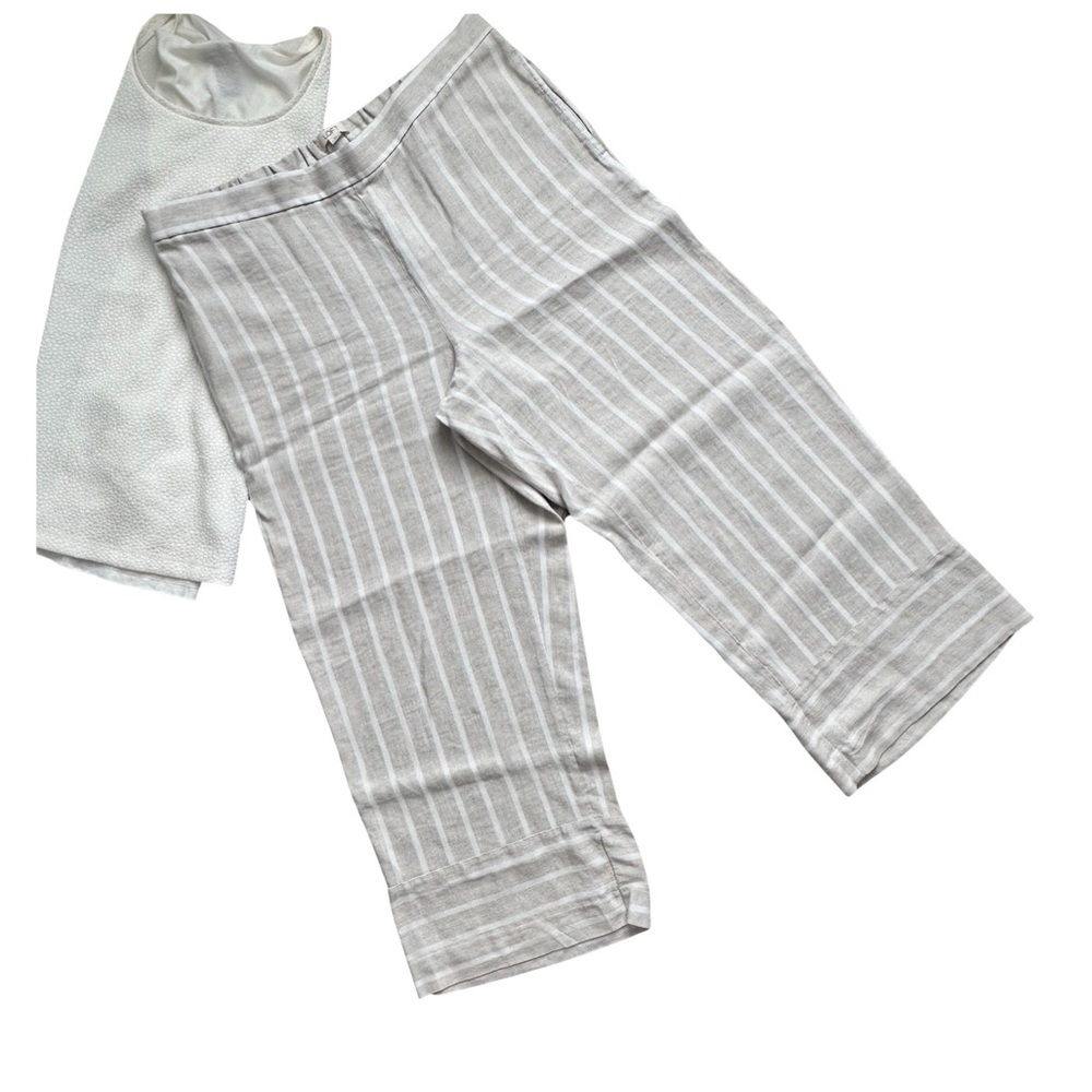 LOFT Womens Beige Viscose Blend Elastic Waist Pull On Casual Pants Size Large